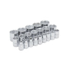 Juego de 21 dados cortos métricos de 3/8plg x 6 a 26mm 6tas.