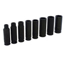Juego de 8 dados largos de impacto de 3/8 x 5/16 a 3/4plg.