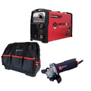 Soldadora inversor multiprocesos, LIF TIG 110/220v 20-200amp y esmeriladora 4-1/2plg.