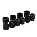 Juego de 10 dados de impacto corto de 3/4plg x 3/4 a 1 1/2plg.