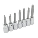 Juego de 7 dados punta Torx de 1/2plg x T20 a T55.