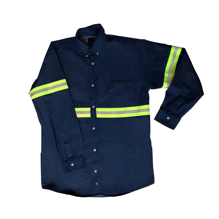 Camisa de Seguridad de Mezclilla con Reflejante Talla L