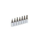 Juego de 7 dados punta Torx de 1/4plg x T8 a T30.