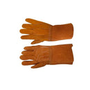 Guantes de carnaza largos para soldador unitalla.