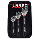 Juego de 3 llaves crecientes rubber grip de 8 a 12plg.