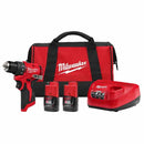 Taladro atornillador inalámbrico compacto 3/8plg 1550RPM M12.
