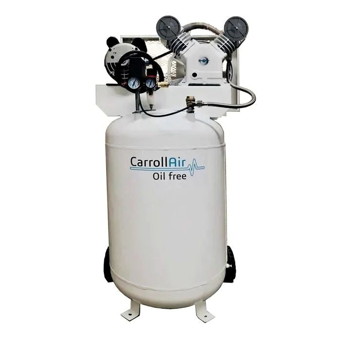 Compresor de aire eléctrico libre de aceite de 39.62gal. 3hp, 110/220v vertical