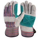 Guantes de trabajo con doble palma unitalla.