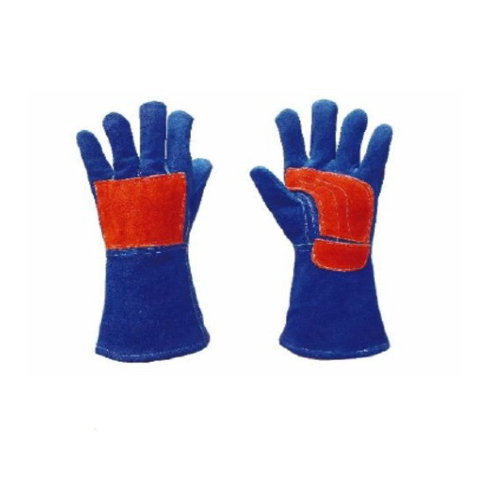 Guantes para soldador de carnaza con solapa reforzada unitalla.