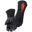 Guantes largos para soldar premium con flamas rojas talla XL