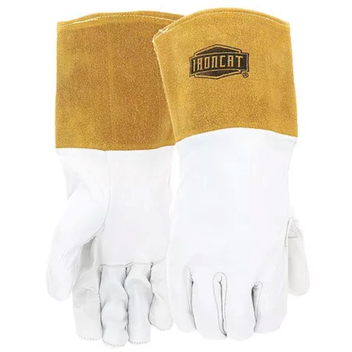 Guantes de piel para soldar TIG talla XL.