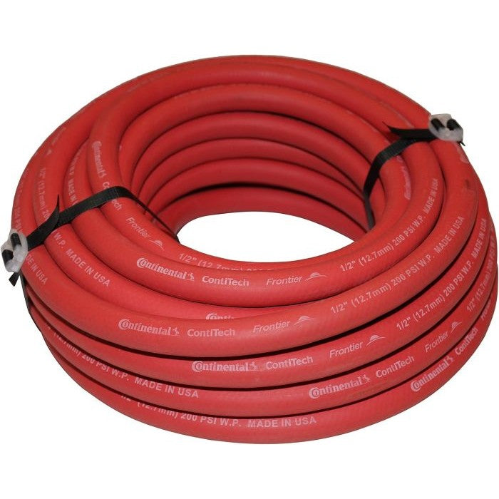 Manguera roja para aire de 1/2plg x 50ft x 1/2plg 200psi.