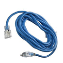 Extensión eléctrica azul para uso pesado de 25ft.