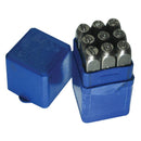 Juego de 9 sellos numéricos de metal de 3/16plgs.