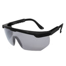 Lentes de protección con marco negro y mica oscura