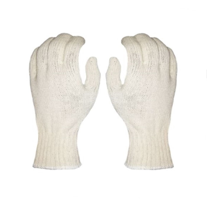 Guantes tejidos 100% de algodón industrial talla L.