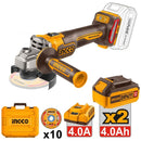 Esmeriladora angular inalámbrica de 4-1/2plgs. 20v