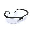 Lentes de protección con marco negro y lente antirayaduras