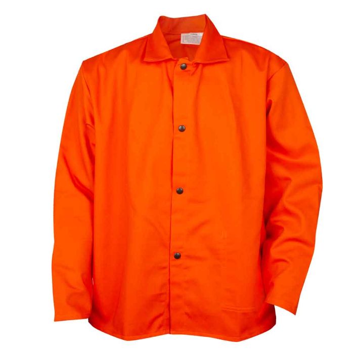 Chamarra anaranjada resistente al fuego talla XL