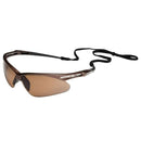 Lentes de protección con marco y mica café con cordón