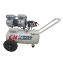 Compresor de aire eléctrico 24lts. 1hp. de 110v horizontal libre de aceite