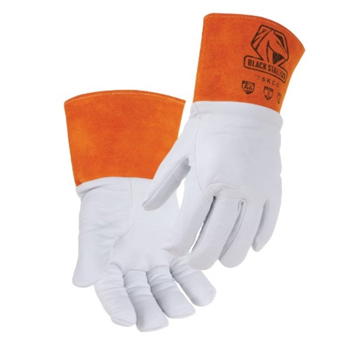 Guantes para soldador de piel anticorte talla L.