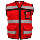 Chaleco de rescatista con ventilación en espalda color rojo talla S