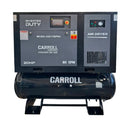 Compresor de aire eléctrico de tornillo 132gal. 20hp. 220v horizontal con secador integrado