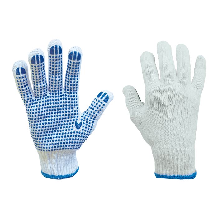 Guantes tipo japonés con puntos de PVC talla L.