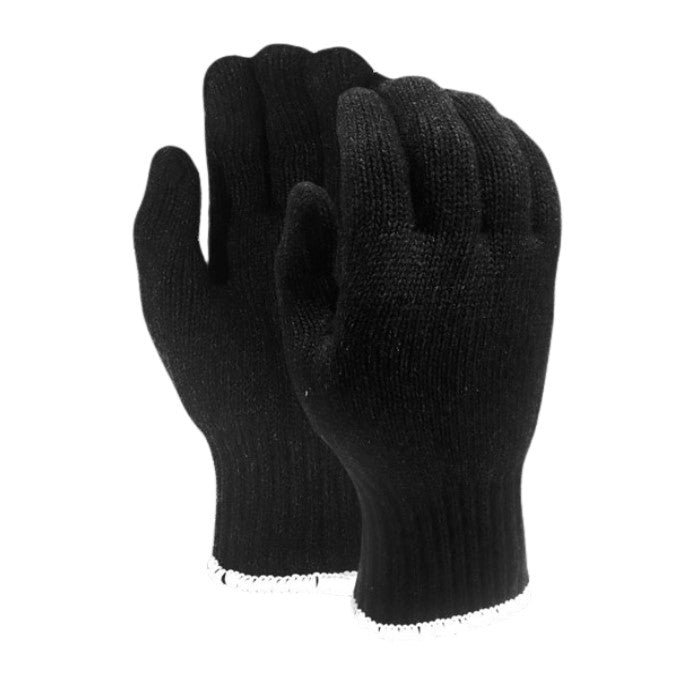 Guantes tejidos de algodón y poliéster talla L.