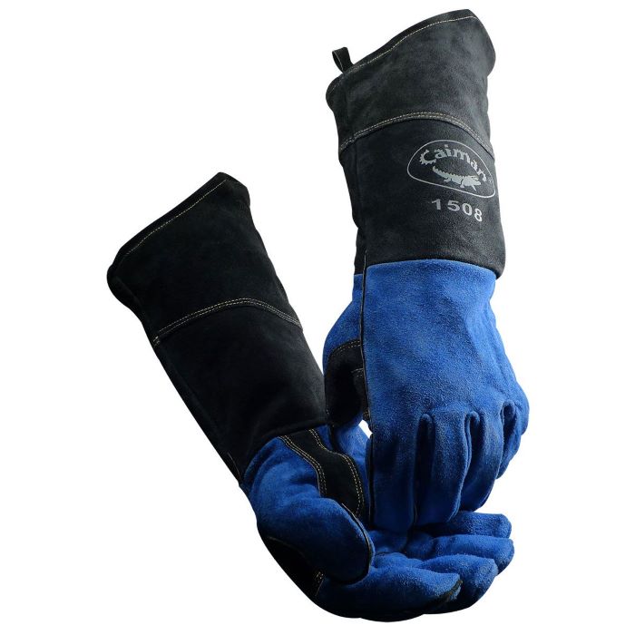 Guantes de piel largos para soldador unitalla.