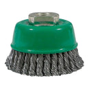 Cepillo de alambre trenzado 2-1/2 x 0.02 x 5/8-11plg.