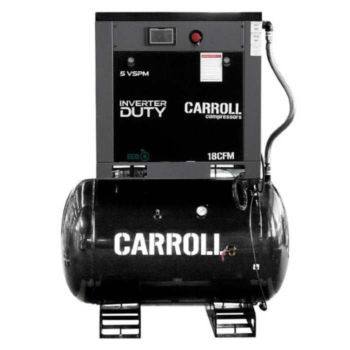 Compresor de aire eléctrico de tornillo 52gal. 5hp. 220v horizontal
