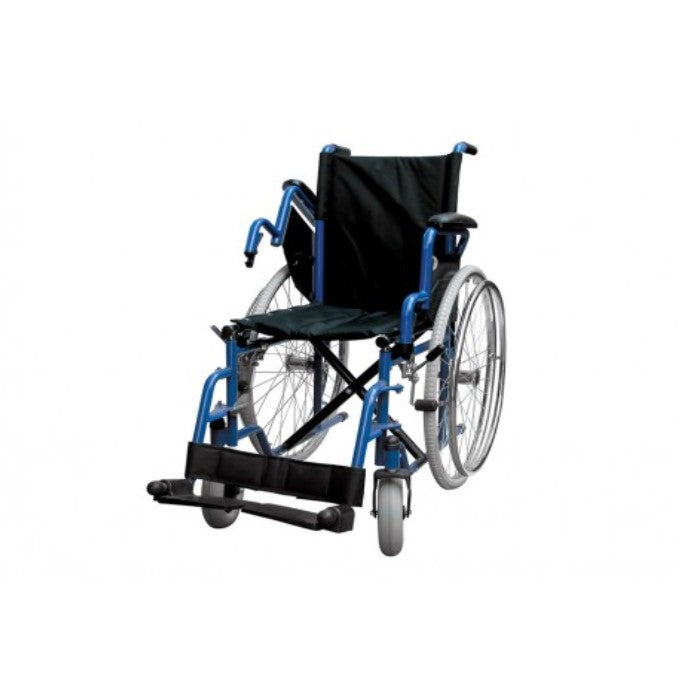 Silla de ruedas infantil de color azul de 14plgs.