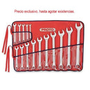 Juego de llaves combinadas con 15 pzs de 12 pts.