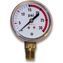 Manómetro para acetileno de 1-1/2plgs 0-30psi.