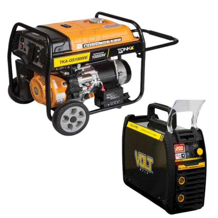 Generador de corriente de 6.6gal.110/220v,10000w, Inversor 200amp.