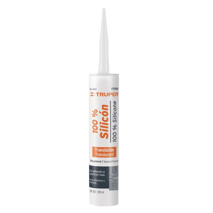 Sellador transparente de silicón 280ml.