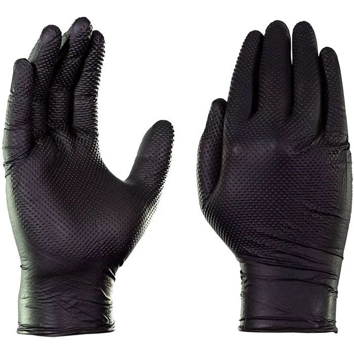 Guantes de nitrilo grado industrial sin polvo desechables caja con 100 talla XL