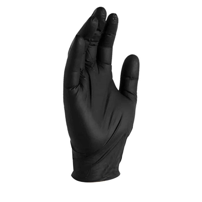 Guantes de nitrilo sin polvo desechables caja con 100 talla XL.