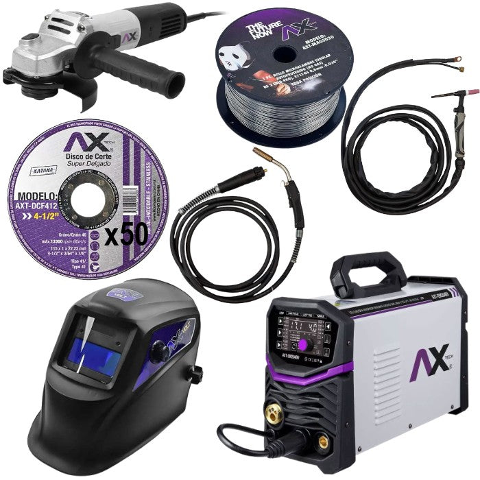 Combo de soldadora inversor multiprocesos de electrodo y  MIG 110-220v