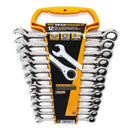 Juego de 12 llaves combinadas de matraca métrica de 8 a 19mm 12pt.