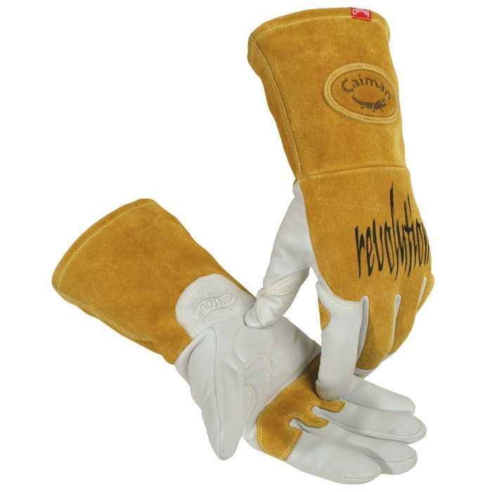 Guantes de piel para soldar TIG/MIG talla XL.