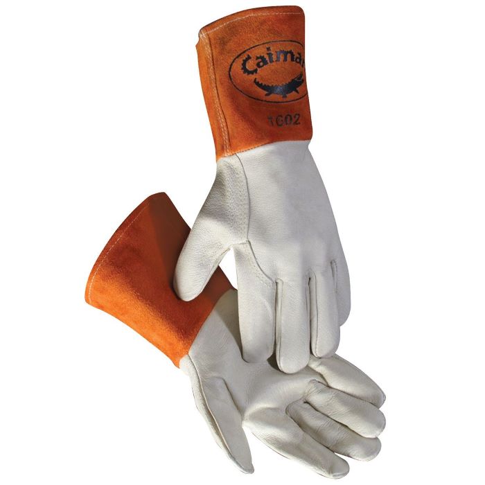 Guantes de piel de cerdo para soldar talla S.