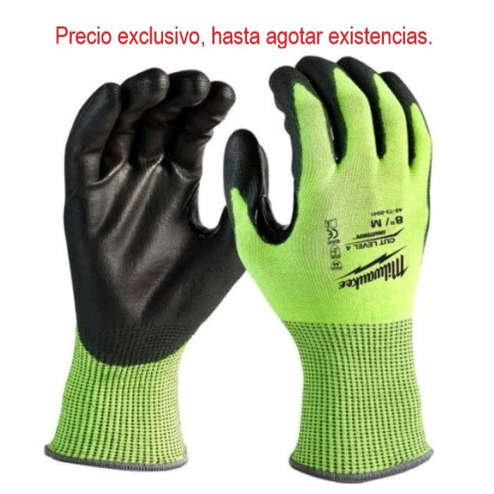 Guantes anticorte con recubrimiento de poliuretano talla XL