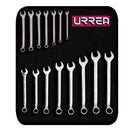 Juego de 15 llaves combinadas métricas de 7 a 21mm 12pt.