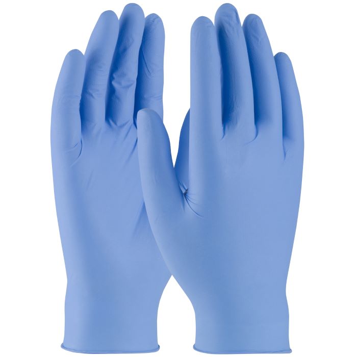 Guantes de nitrilo sin polvo desechables caja con 100  talla L.