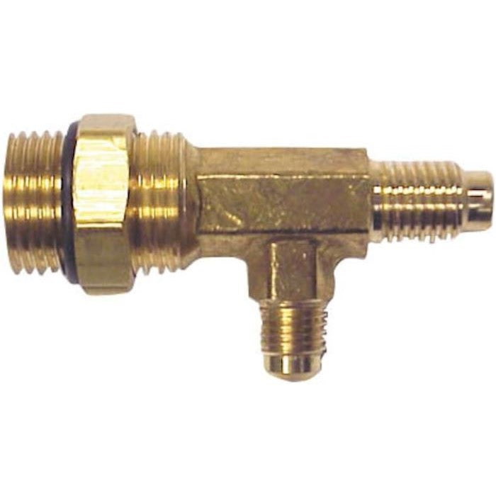 Adaptador para bomba de vacío R-12 1/4" y R134A 1/2".