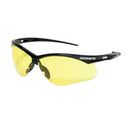 Lentes de protección mica ámbar antiniebla de armazón negro