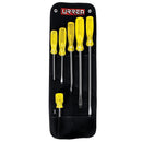 Juego de 6 desarmadores punta plana.